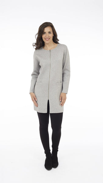 Silver Double Knit Sweater