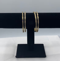 Gold plated bangle set with high quality zirconia diamonds