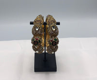 Gold plated minnakari work traditional bangle set or Karra set with white stones
