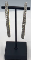 Gold plated white zirconia diamond bangle set of two pcs