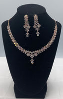 Rose gold plated adorned with high quality diamond set with earrings