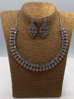 Rose gold and black plated adorned with high quality diamond set with earrings