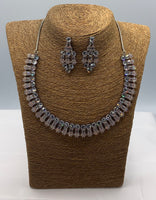 Rose gold and black plated adorned with high quality diamond set with earrings