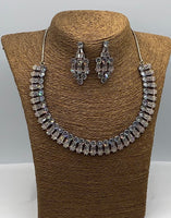 Rose gold and black plated adorned with high quality diamond set with earrings