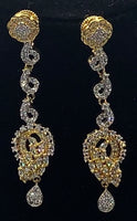 Gold and silver plated peacock design necklace set