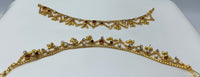 Gold plated adorned with coloured stones and moti Payal one size