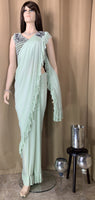 Designer Sea Green ready to wear Saree