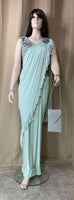 Designer Sea Green ready to wear Saree