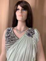 Designer Sea Green ready to wear Saree