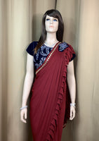Designer Ruffle Style ready to wear Saree