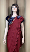 Designer Ruffle Style ready to wear Saree