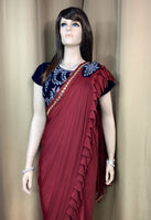 Designer Ruffle Style ready to wear Saree