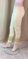 Hand Embroidered Stretchable Cotton Straight Pant