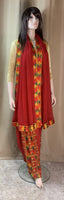Pulkari salwar and Duppatta set in 4 colours- Red , Pink , Black, Orange
