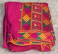 Pulkari salwar and Duppatta set in 4 colours- Red , Pink , Black, Orange