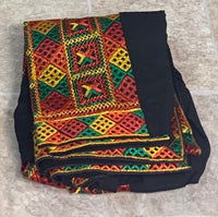 Pulkari salwar and Duppatta set in 4 colours- Red , Pink , Black, Orange