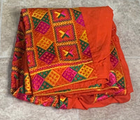 Pulkari salwar and Duppatta set in 4 colours- Red , Pink , Black, Orange