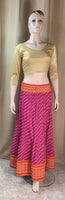 Embroidered mirror work cotton lehriya designer skirt