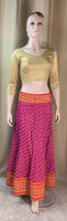 Embroidered mirror work cotton lehriya designer skirt