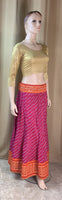 Embroidered mirror work cotton lehriya designer skirt