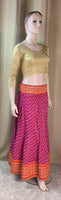 Embroidered mirror work cotton lehriya designer skirt