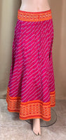 Embroidered mirror work cotton lehriya designer skirt