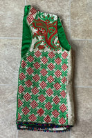 Phulkari Jacket - Bright Green and Cream
