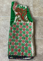 Phulkari Jacket - Bright Green and Cream