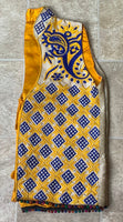 Phulkari Jacket - Cream with yellow multi colour embroidery work