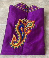 Phulkari Jacket - Bright purple with Multi Color Embroidery Work