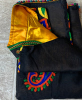 Phulkari Jacket ? Black with Multi Color Embroidery Work