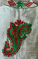 Phulkari Jacket - Bright Green and Cream