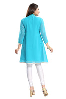 The Beaded Tunic Create The New Style Statement In Turquoise Color
