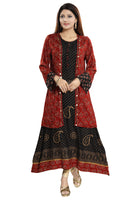 Ethnic Exclusive Block Print 2Pc Long Kurti With Shrug