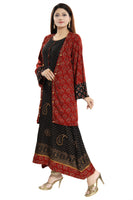 Ethnic Exclusive Block Print 2Pc Long Kurti With Shrug