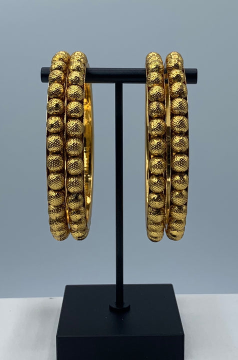 Oxidized Gold plated designer bangles