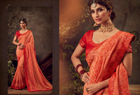 Two Tonned Silk Saree Designer Style