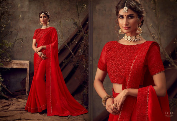 Two Tonned Silk Saree Designer Style
