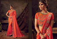Two Tonned Silk Saree Designer Style