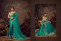 Two Tonned Silk Saree Designer Style