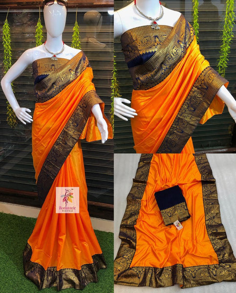 Sana silk Saree with Jacquard Border