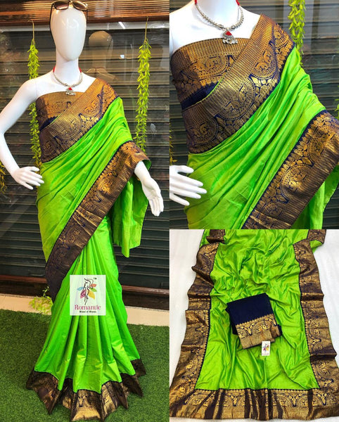 Sana silk Saree with Jacquard Border