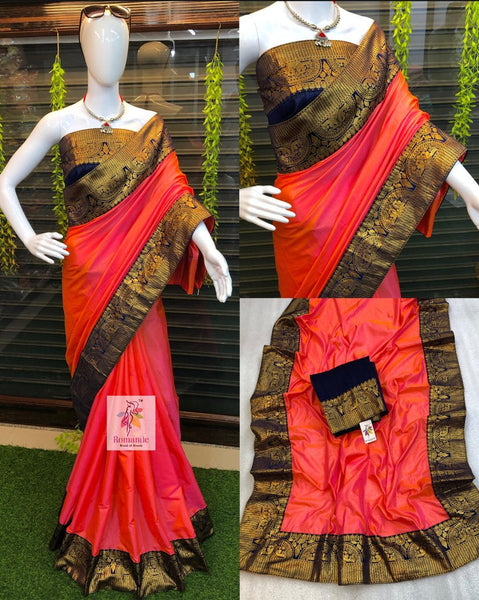 Sana silk Saree with Jacquard Border
