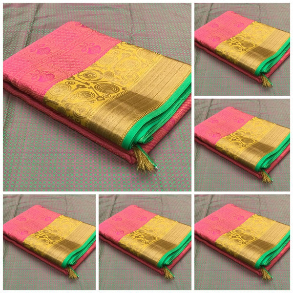 Pink Kora Muslin Silk Saree