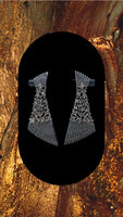 AD diamond studded earrings in gold and silver
