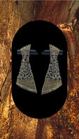 AD diamond studded earrings in gold and silver
