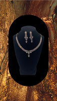 Rose gold plated adorned with high quality diamond set with earrings
