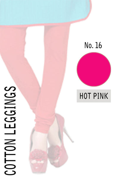 COTTON LEGGINGS- HOT PINK