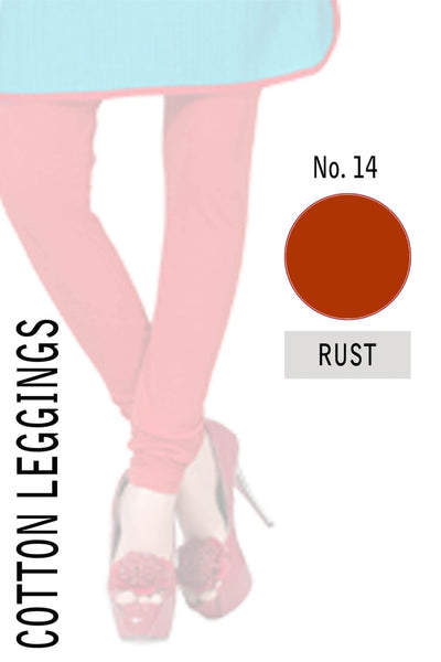 COTTON LEGGINGS- RUST