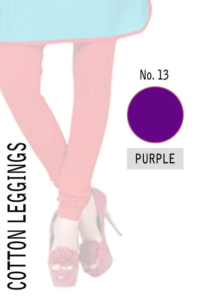 COTTON LEGGINGS- PURPLE